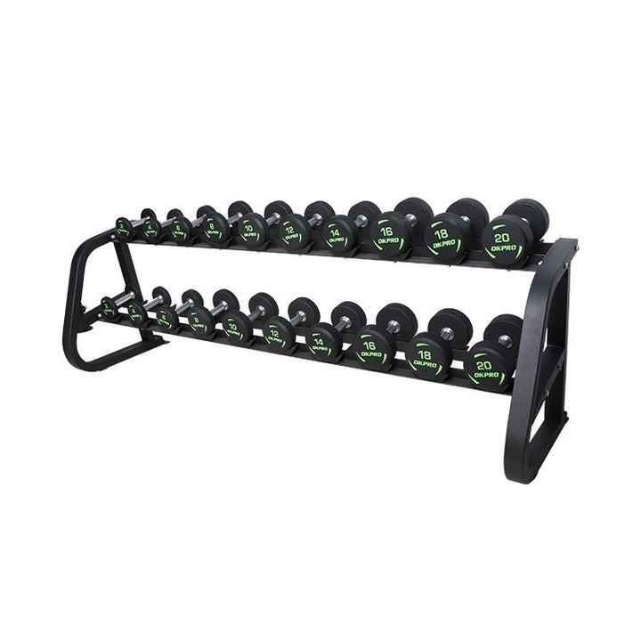 2 Tiers 10 Pair Dumbbell Rack