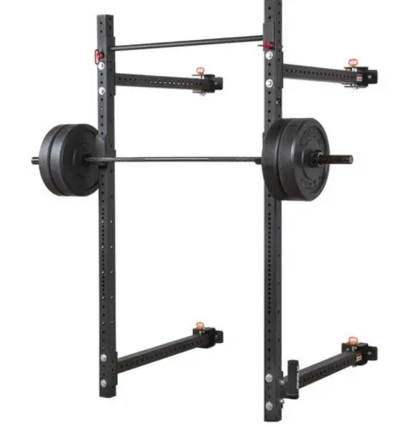 Multifunctional Wall Mounted Folding Squat Rack ຊ່ວຍປະຫຍັດພື້ນທີ່ໃນການຕິດຕັ້ງ